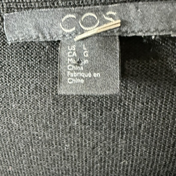 COS Cotton - Wool Blend Oversized Slouchy Lagenlook Cardigan Minimalist Sz L - Picture 3 of 10